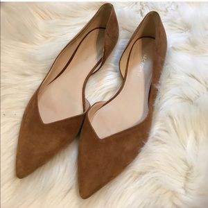 Marc Fisher D’Orsay Tan Suede flats